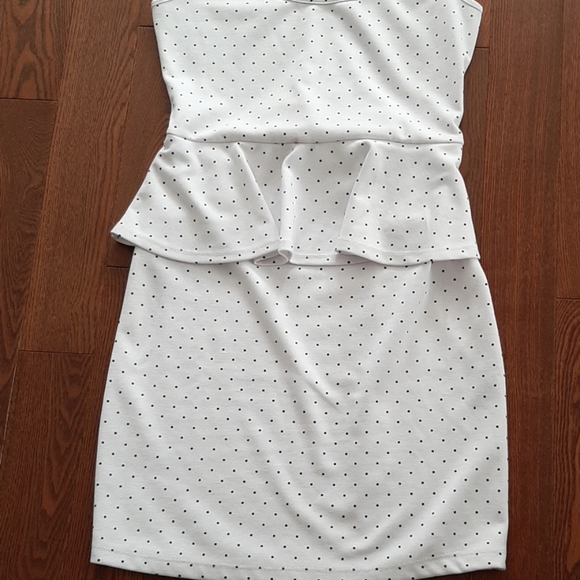 Peplum knit dress